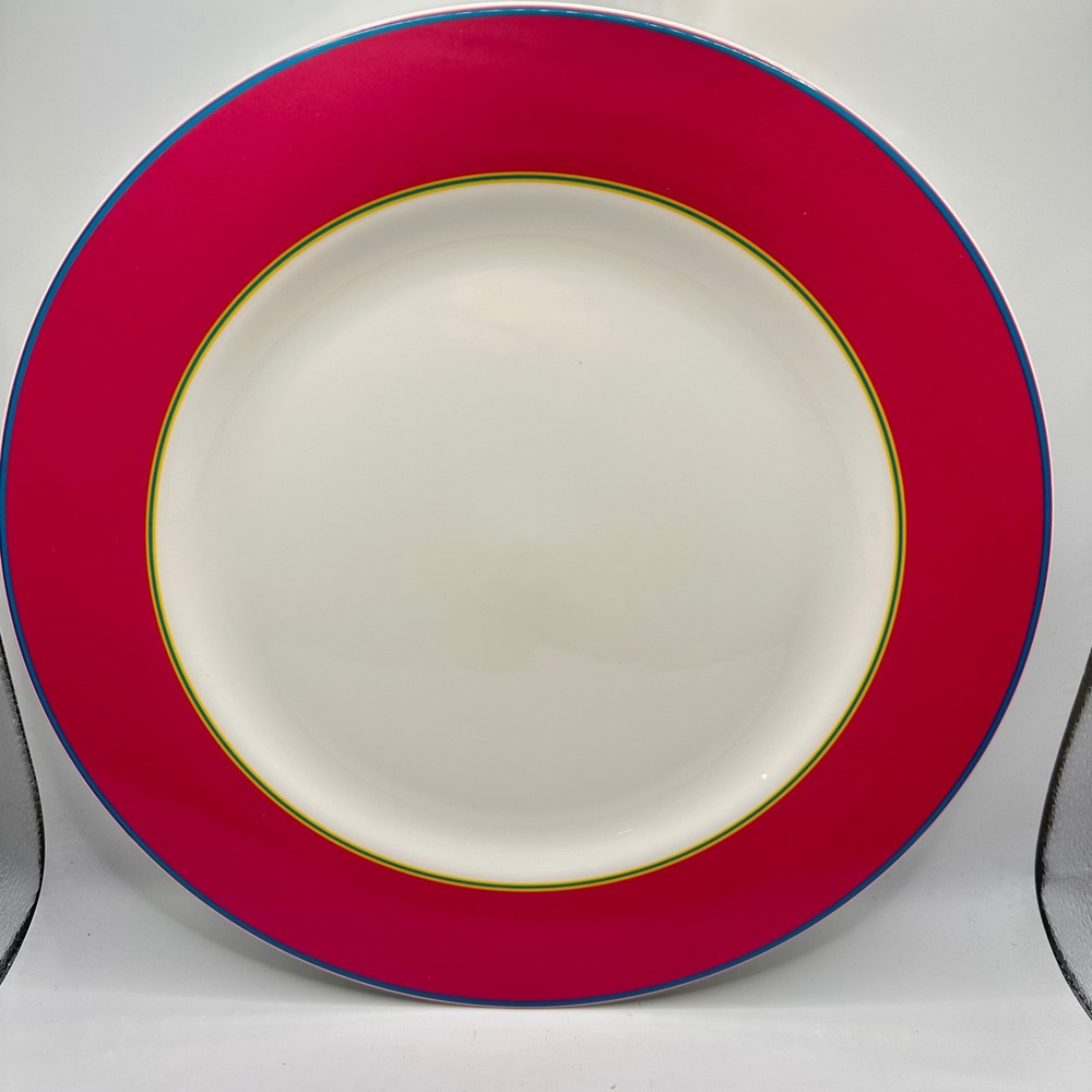 Kit Kemp Spode Calypso Pink Round Charger Plate 13 inch KKCP9102-XB Earthenware